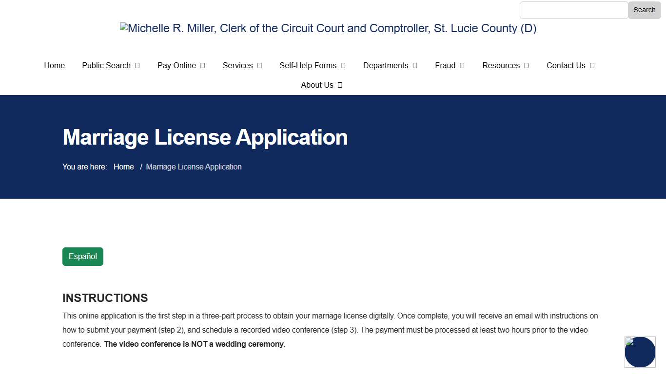 Marriage License Application